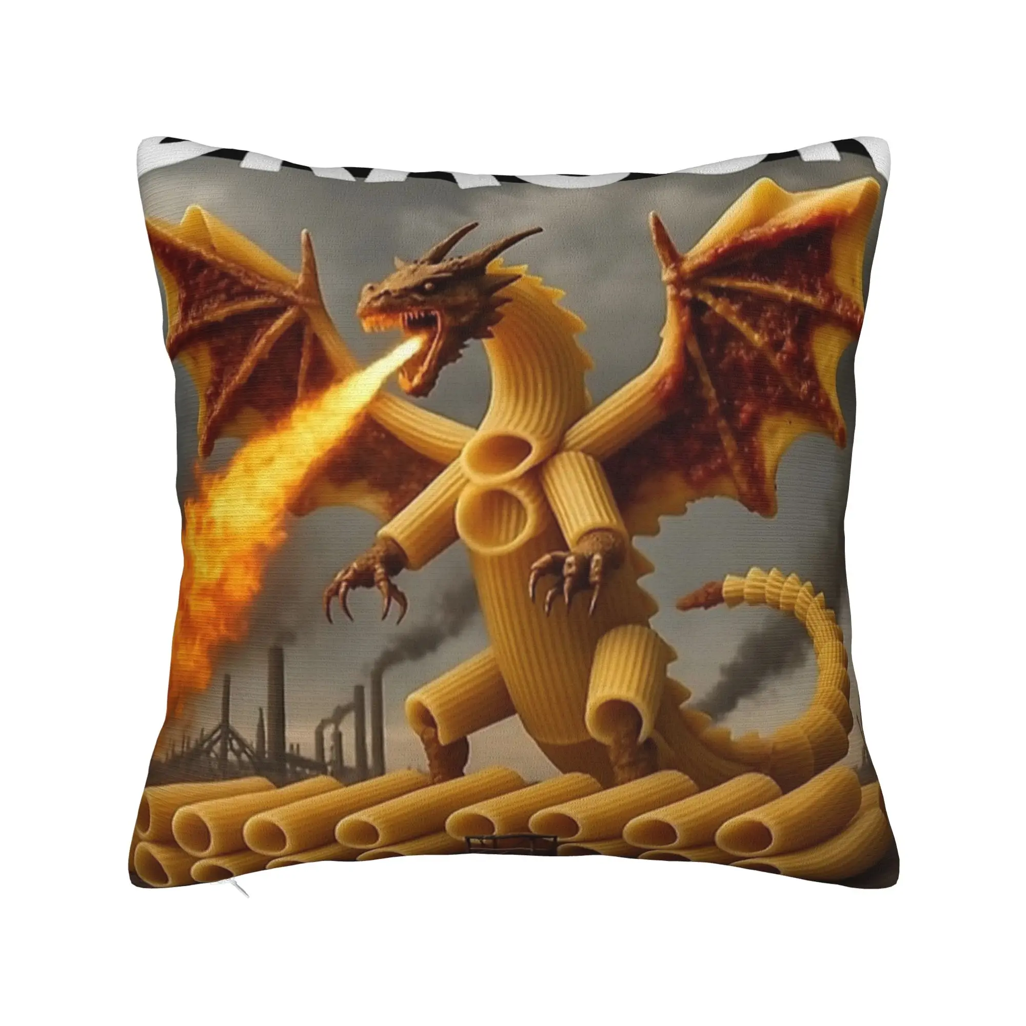 Dragon Cannelloni Dragoni Italian Brainrot Meme Pillow Cover  Custom Cushion Cover Novelty Pillow Case For Living Room Bed Chair