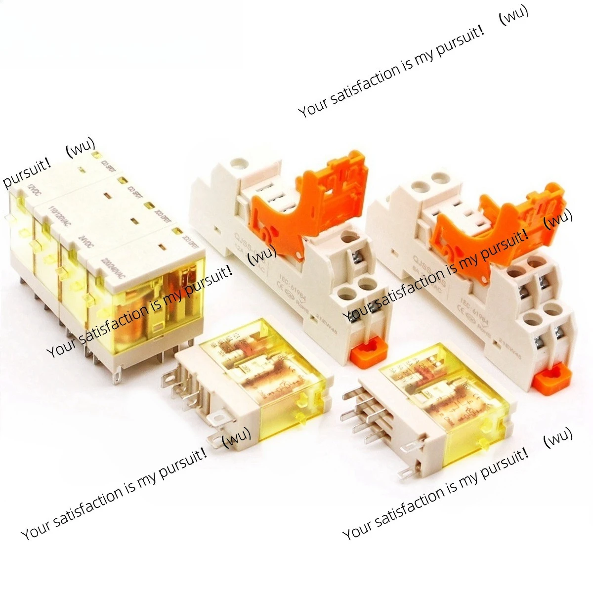 For Channel Relay Module 12V 24V 230VAC QJS1 S2 QJSS-05S/08S Power Relay 1, 2 Groups Intermediate Relay 1CO 12A SPDT 2CO 8A DPDT