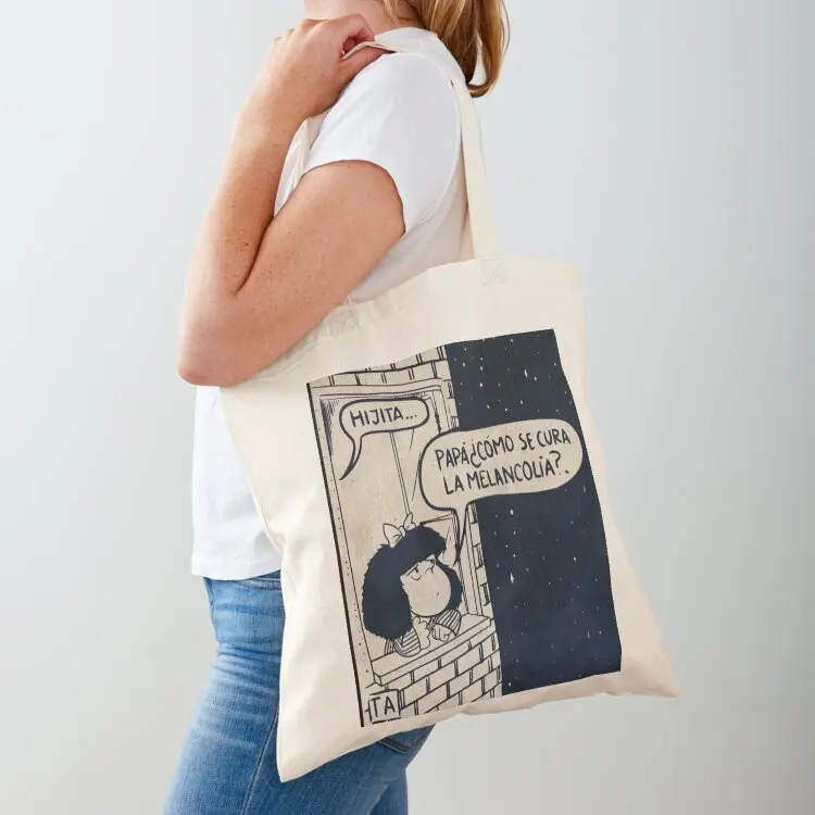 

Mafalda Quino Tribute Tote Bag tote bag university ecological bags Women's bag Candy bags