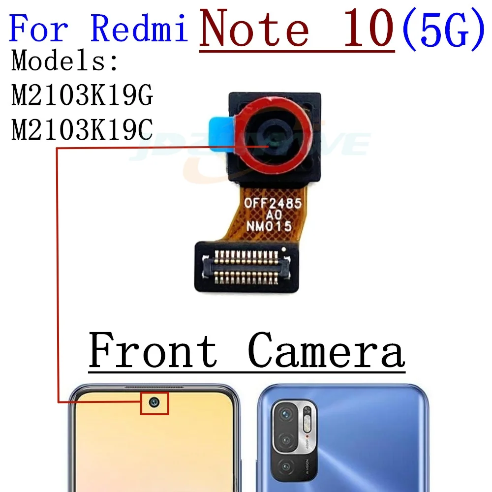 Front Rear Camera For Xiaomi Redmi Note 10 5G 10 Pro 10Pro 5G Main Wide Macro Depth Ultrawide Back Camera Module Flex