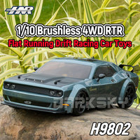 RC Car HNR H9802 Brushless 1/10 RC Electric Remote Control 4WD RTR Flat Running Drift Racing Car Motor Adult Child Boy Toys