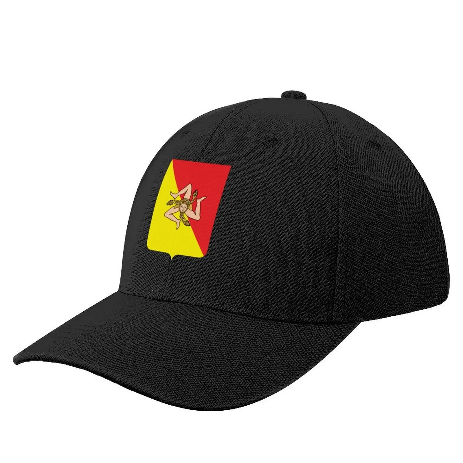 Sicily Coat of Arms Baseball Cap sun hat Snap Back Hat Hats Man Women's