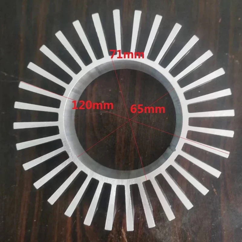 

1pcs 120x65mm Round LED Heatsink Radiator Aluminum Heat Sink Radiator for Household Lamp Radiator Replaceable