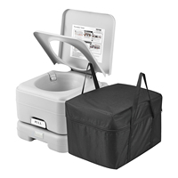 SucceBuy Portable Toilet for Camping Porta Potty Push-Button Pressurized Flush Commode Leak-proof and Odourless Portable Toilet