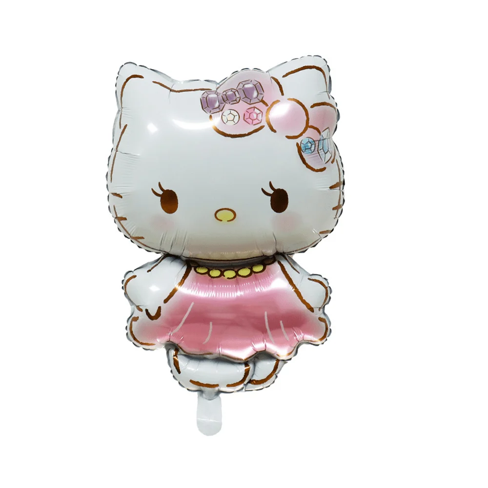 مجموعة بالونات حفلات كرتونية ثلاثية الأبعاد من Kawaii HelloKitty لوازم تزيين حفلات أعياد الميلاد ترتيب الملحقات هدايا ألعاب الأطفال