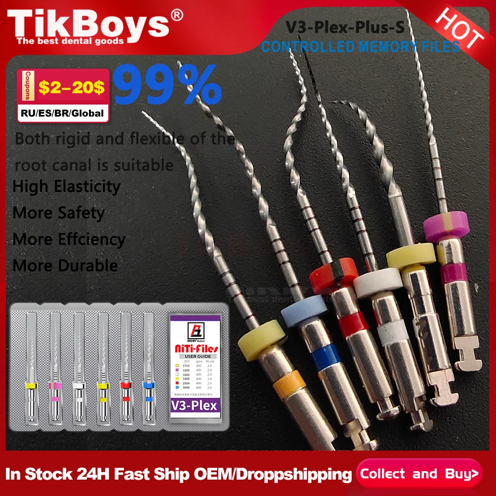 

Dental Root Canal File Heat-Activated Rotary Nitinol Tooth Pulp Files Thermally Activated Nickel-Titanium odontología endodoncia