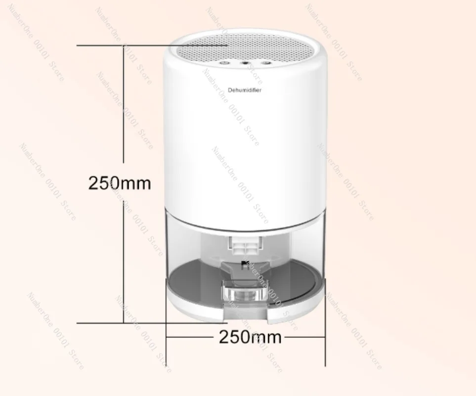 Desktop Semiconductor Dehumidifier, Small Moisture Absorber for Household Living Room Closet, Quiet