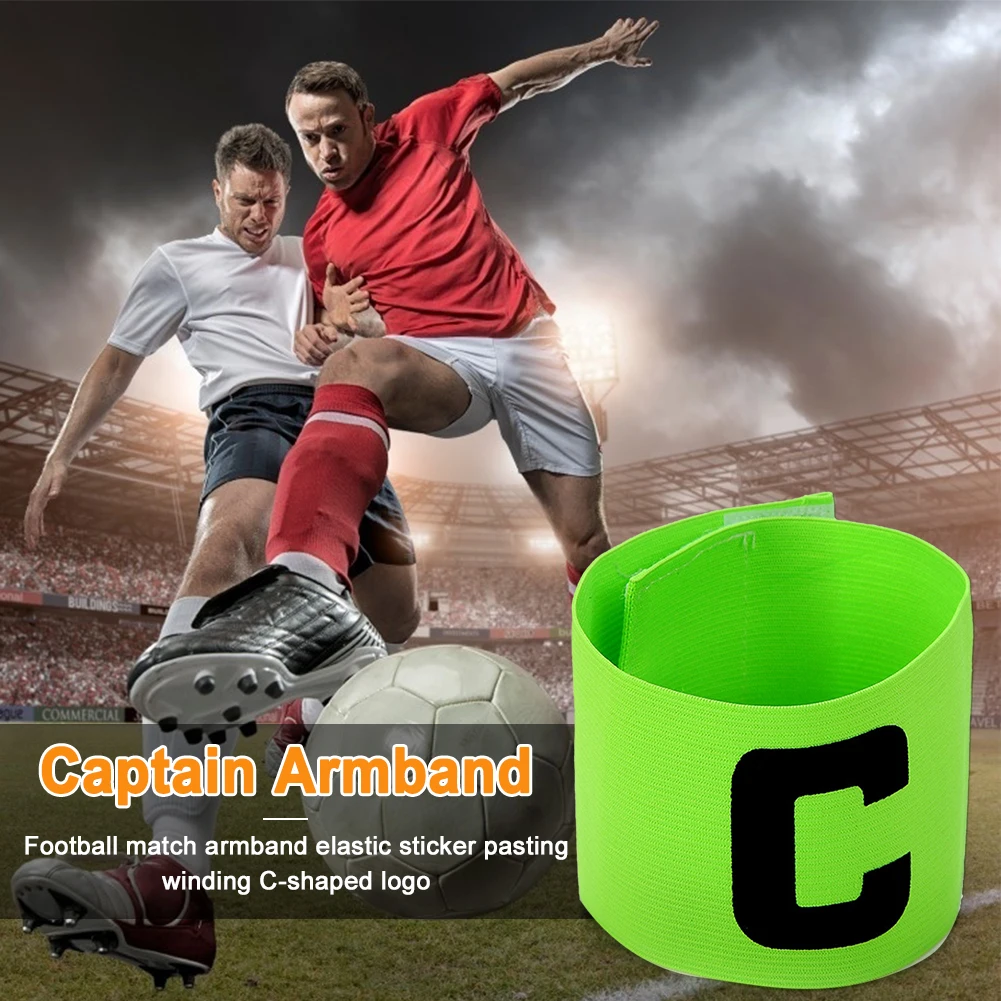 

Football Captain Armband Professional Captain Arm Band Bracelet Nylon Adjustable Bright Color Soccer Training Accessories