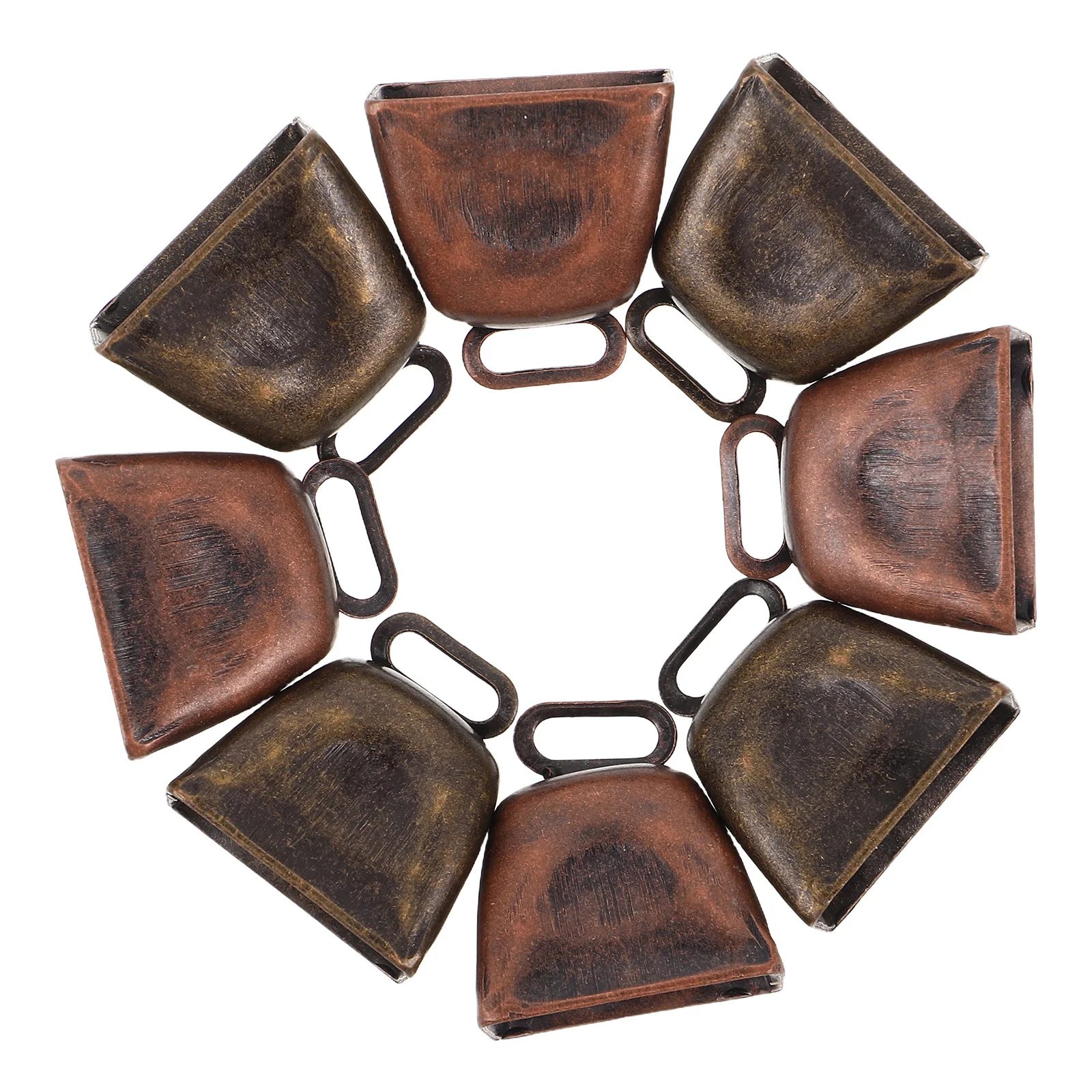 

8pcs Mini Cow Bells Metal Vintage Bronze Jingle Bells For Wedding Party Decor Craft Grazing Animal Rustic Home Farm Event Noise