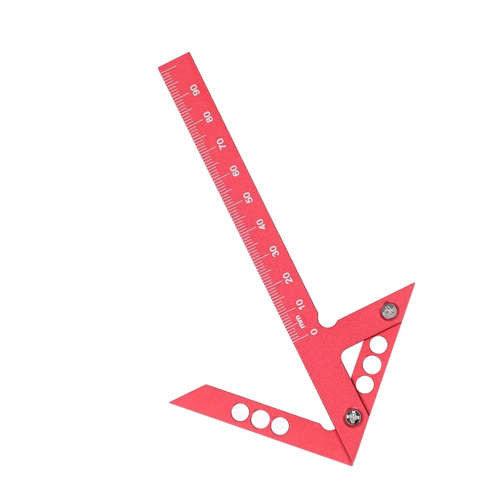 ​ Инструмент для поиска центра из алюминиевого сплава, 45 градусов, 90 градусов, 100 мм, диапазон центра, писец, угол, инструмент для разметки, сверлильный станок