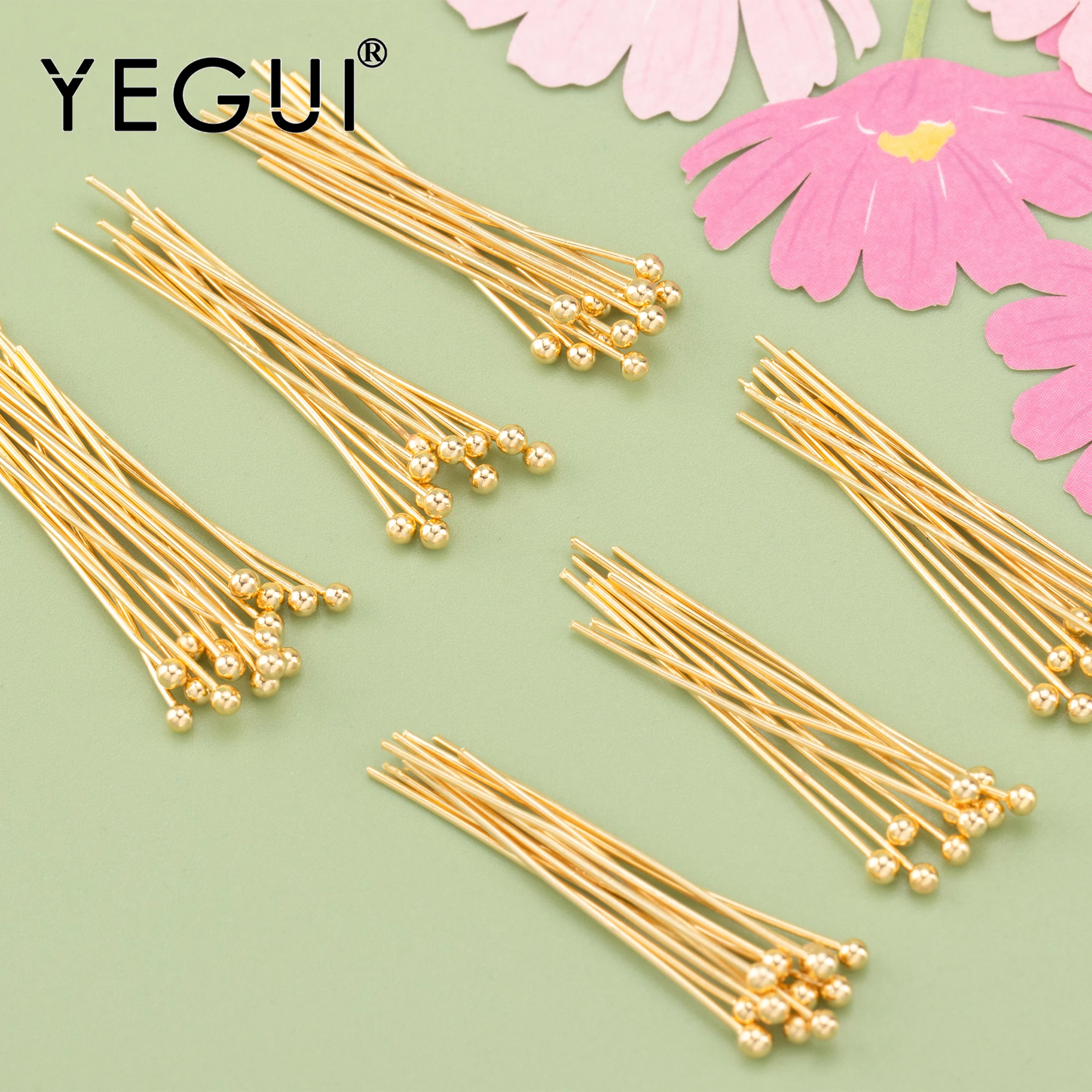 

YEGUI M510,jewelry accessories,18k gold plated,0.3 microns,needle,nickel free,copper metal,diy jewelry,jewelry making,25g/lot