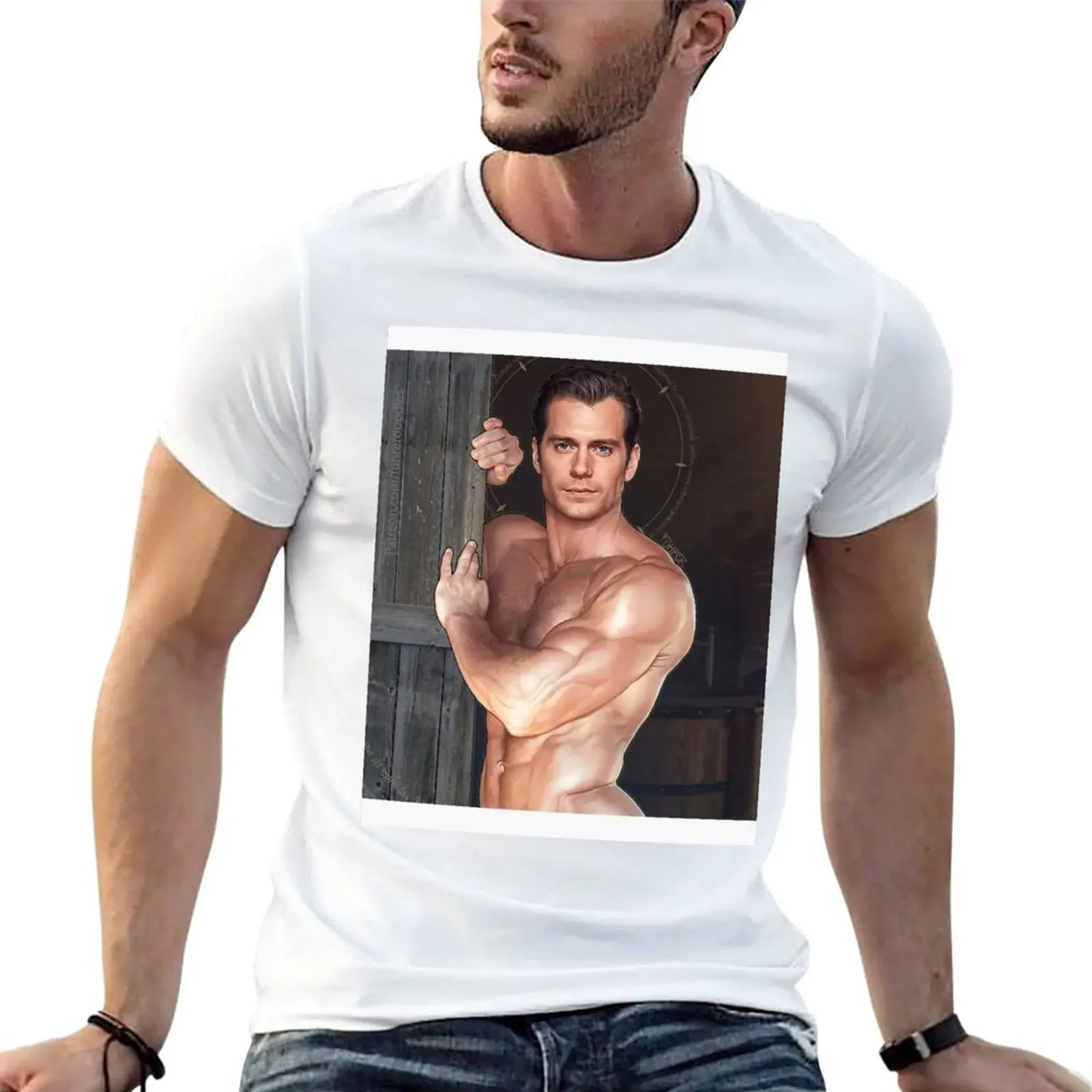 New Henry Cavill T-Shirt sublime t shirt oversized t shirt t shirt for men 2024 new arrival round neck cotton heavyweight manga