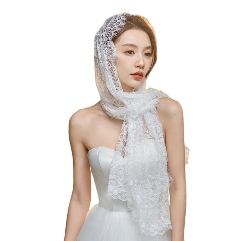 Unique Lace Wedding Veils LuxurIious Tulle Cathedral Bridal Veils Sexy Lady Veils