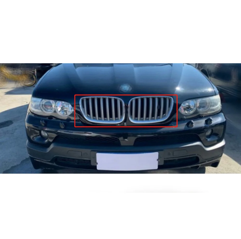 Front Radiator Hood Kidney Sport Grills For BMW X5 E53 1999-2003/ LCI 2004-2006