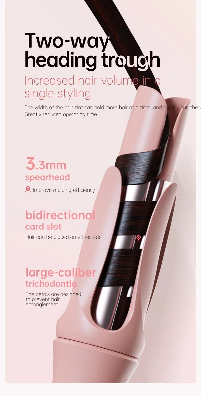หมุนอัตโนมัติ 32 มม.ขนาดใหญ่ม้วนไอออนลบเซรามิค Curling Iron,Professional WAVE Anti-Winding Curling Iron จัดแต่งทรงผม Rod