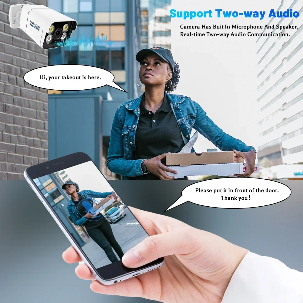 

WESECUU 5MP AI Human Detection 8CH CCTV POE NVR Kit Outdoor Night Vision 8 Channel Video Security Camera System