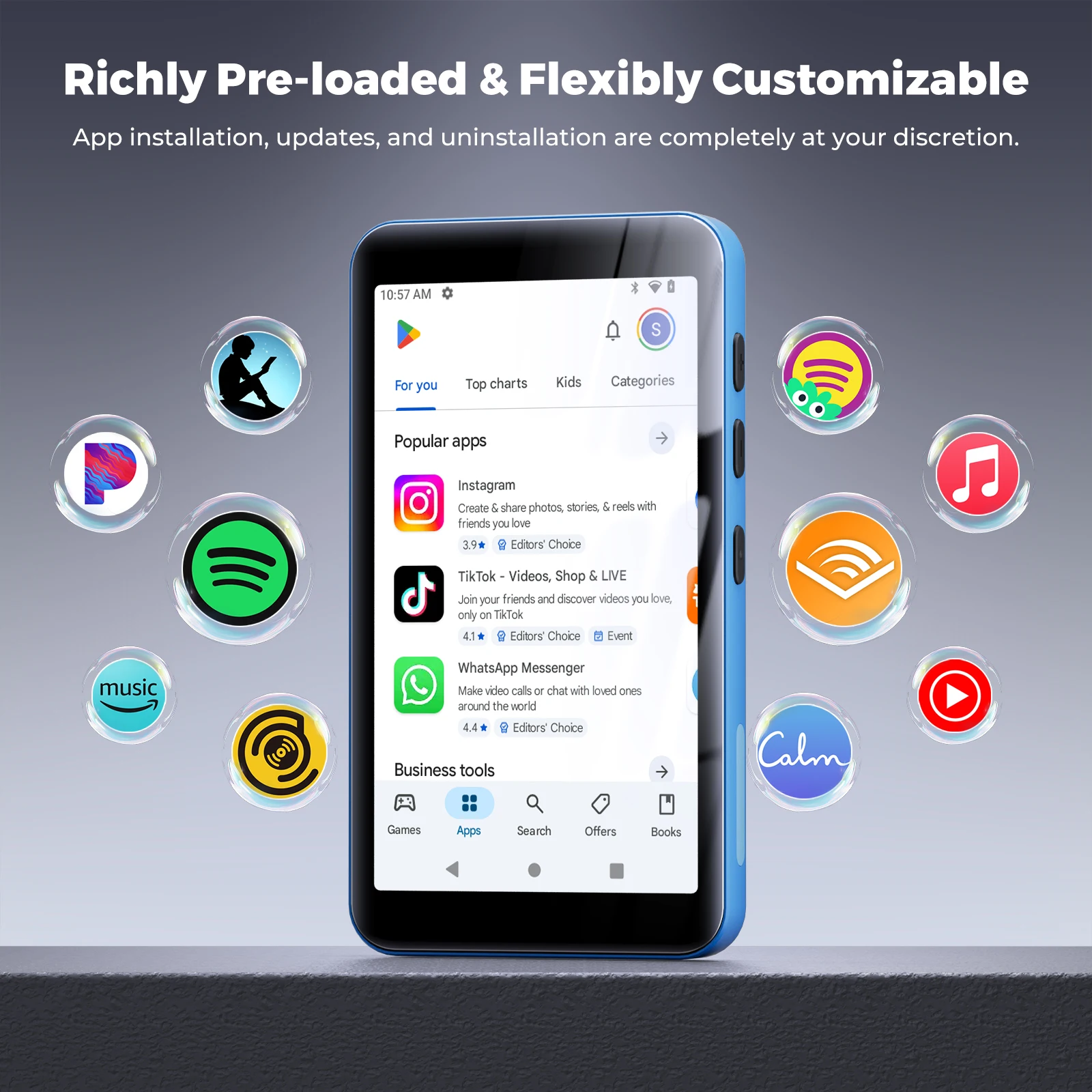 Audio Music Store - Reproductor de Música MP3/MP4 Portátil con