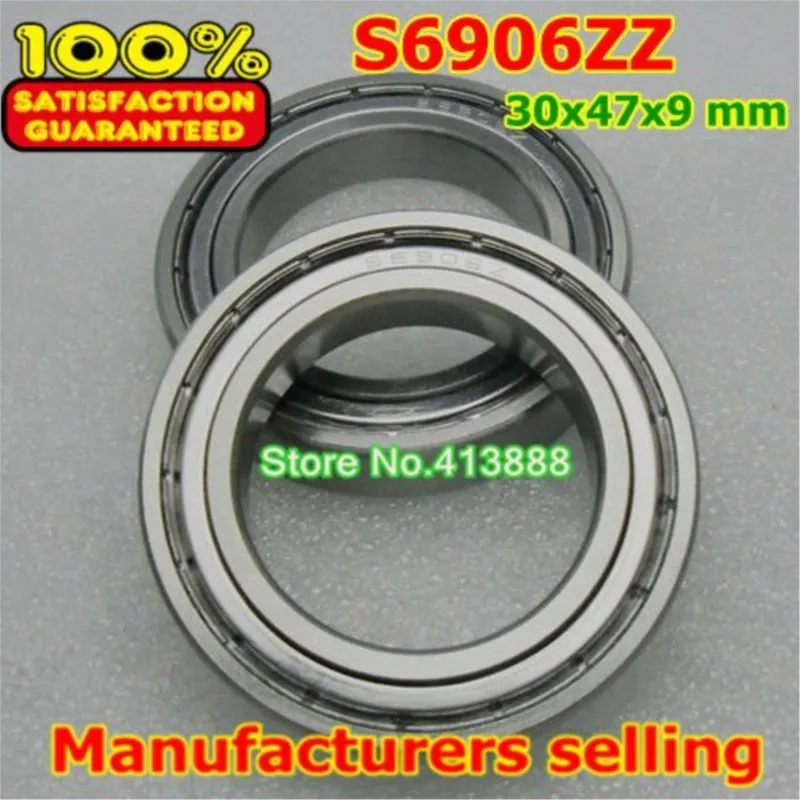 

NBZH bearing(1pcs) SUS440C Environmental Corrosion Resistant Stainless Steel Deep Groove Ball Bearings S6906ZZ 30*47*9 Mm