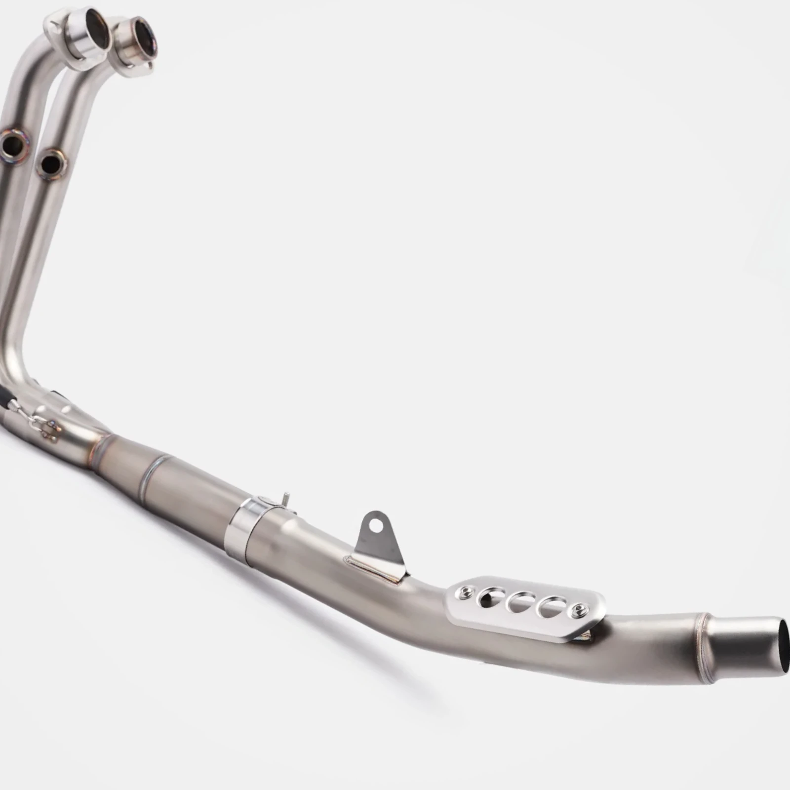 RS full exhaust system for CFMOTO 450MT 2024–2026plug-and-play designed for adventure riding, and includes a removable dB killer