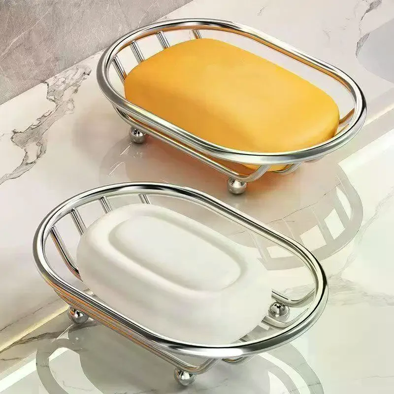 [MA]Soap Dish Drainage Rack Rust Resistant Bathroom Shower Soap Holder Bathroom Accessories Minimalist Style Home Decoration[MA