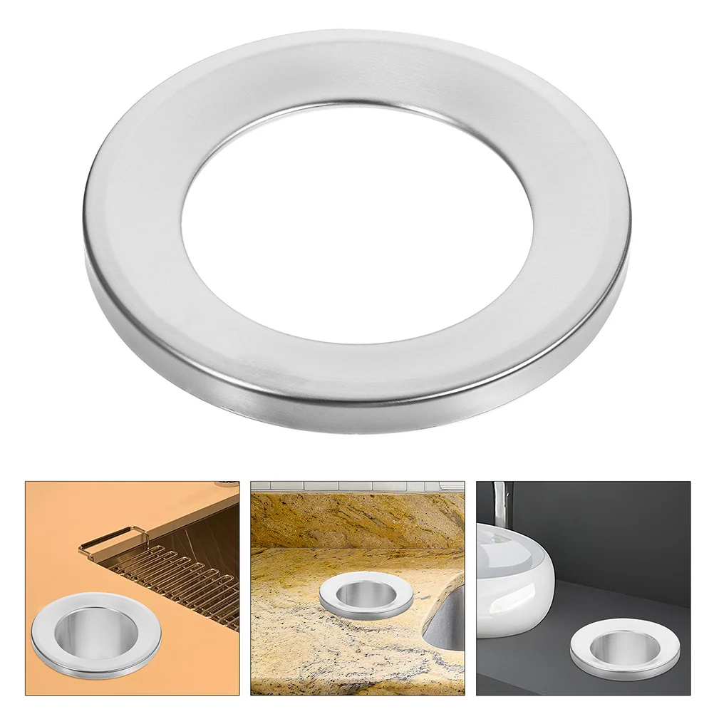 

1pcs Stainless Steel Round Trash Lid 30Cm Built-In Flap Garbage Cover For Kitchen Bathroom Countertop Recessed Bin Lid