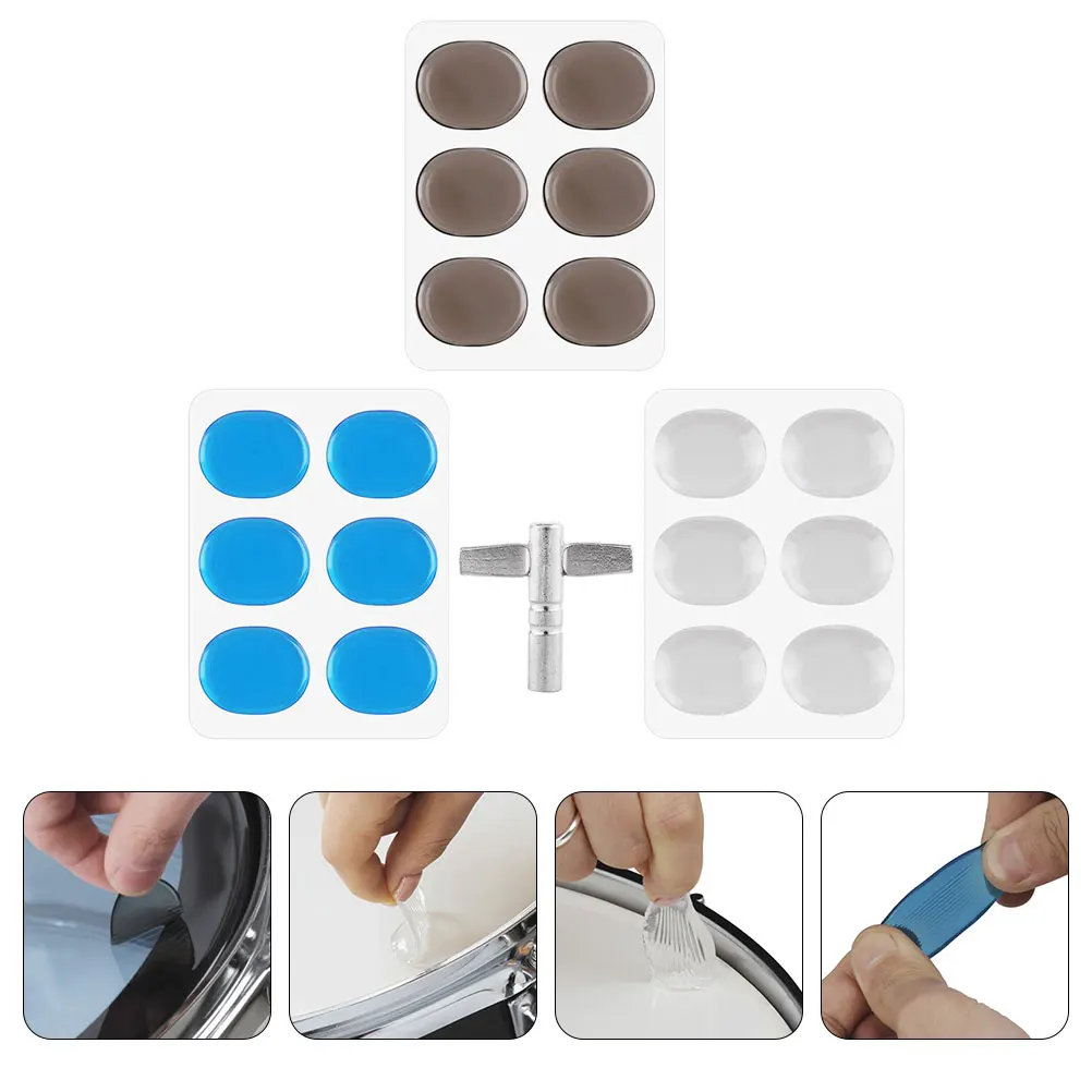 

Mufflers Sound Silence Pad Set Silicone Drum Silencers Key Silica Gel Washable Mute