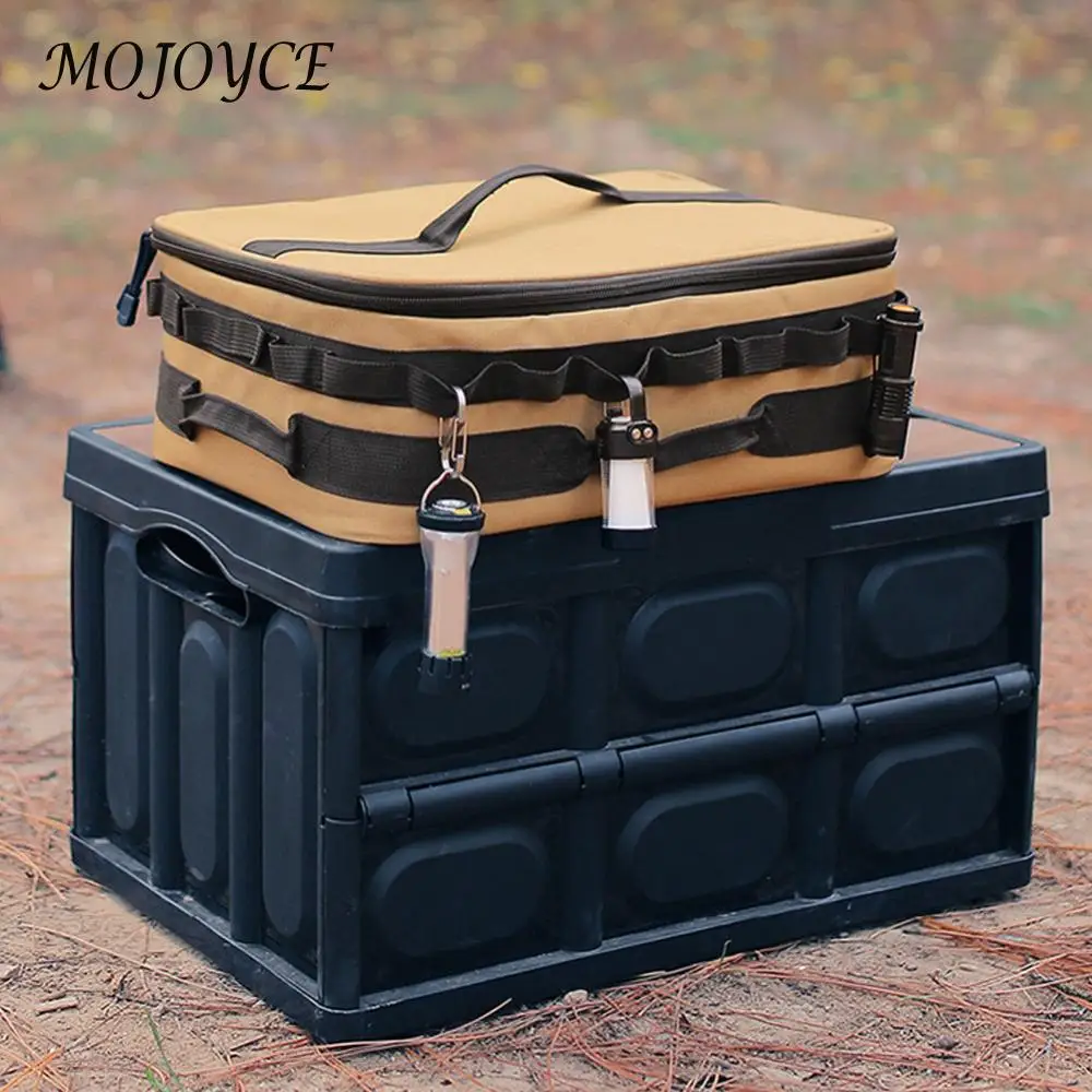 15L Tactical Camping Storage Bag with Handle Camping Cookware Organizer Large Capacity Picnic Organizer Box for Climbing Picnic