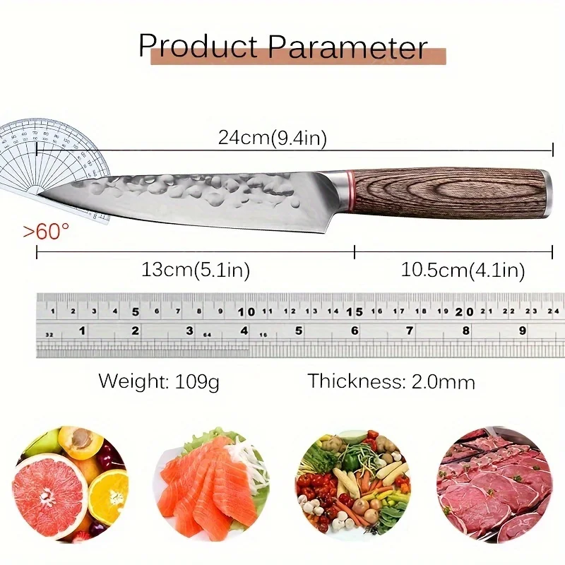 1pc,5.5inch Kitchen Knife Stainless Steel Utility Paring Tomato Steak Knives Forged Boning Knife Kitchen Tools Cookware