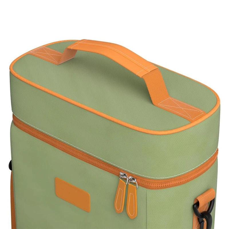 حقيبة النبيذ الأحمر، حقيبة عزل مبردة، حقيبة النبيذ الأحمر المحمولة المقاومة للماء مع كروس قابلة للطي