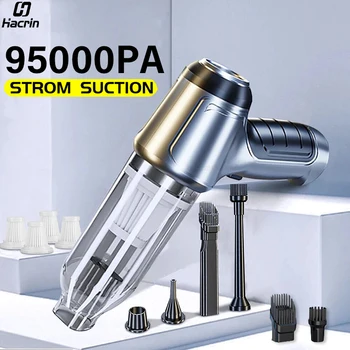 מסיר אבק לרכב נייד מסיר אבק אלחוטי 95000PA ספיגה חזקה מסיר אבק נייד חזק לרכב ולבית