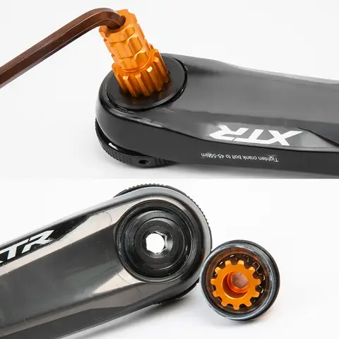 자전거 크랭크 제거 Shimano XTR M9100 용 설치 도구 자전거 크랭크 암 커버 나사 렌치 사이클링 크랭크 셋 설치 도구