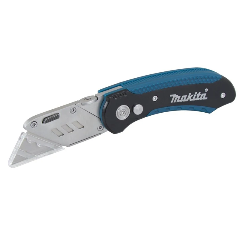 Makita E-11520 Retractable Quick Change Folding Utility Knife Compact Multi functional High-performance Easy Cutting Hand Tool