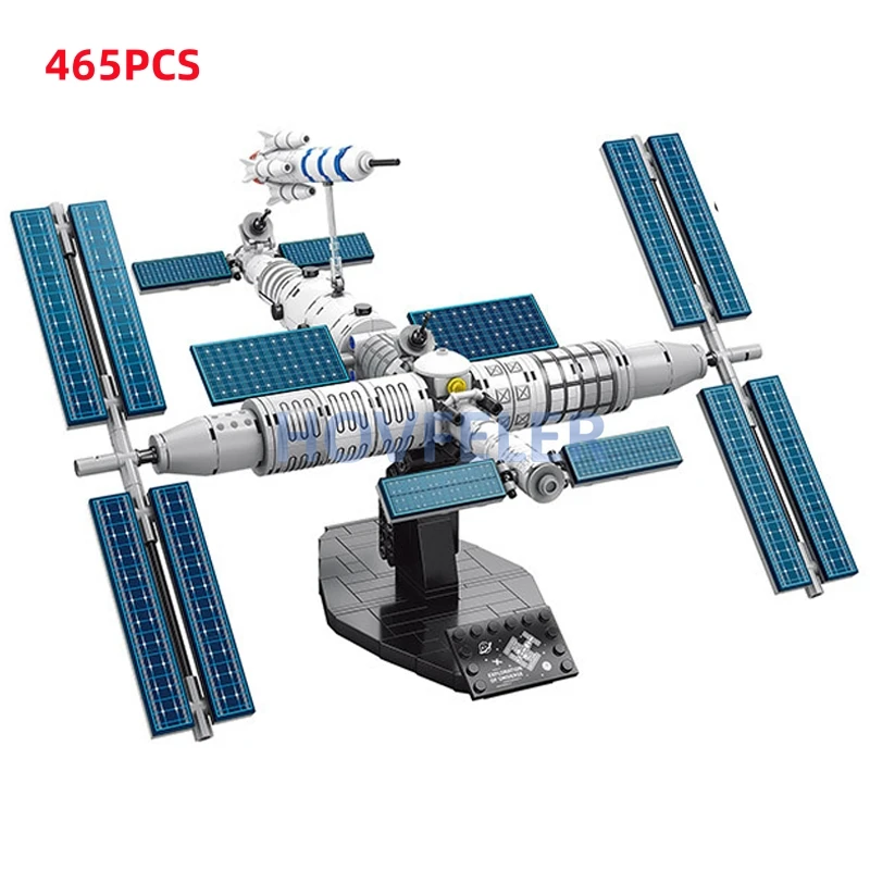 City Shuttle Satellite Rocket Building Blocks Space Station Saturn Astronaut Figure Man Bricks Set Gift for Boys