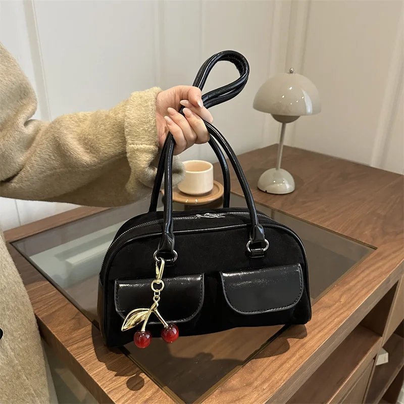 One-shoulder Underarm Bag Niche Design Retro Handbag High-end Texture Retro Fashionable All-matching Woman Solid