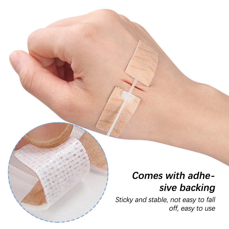 Emergency Waterproof Wound Closure Strips Lock And Pull Adhesive Bandages For First Aid Zipper Laceration Repair For Wound Care