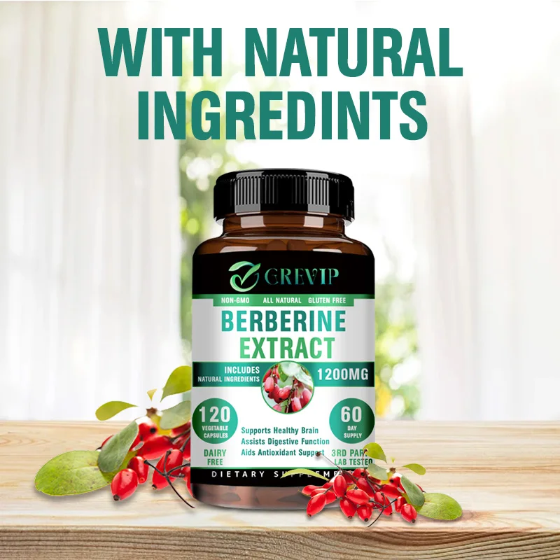 

Berberine Extract - Supports Heart Health, Immune System, Digestion Health, Balance Blood Pressure and Healthy Cholesterol