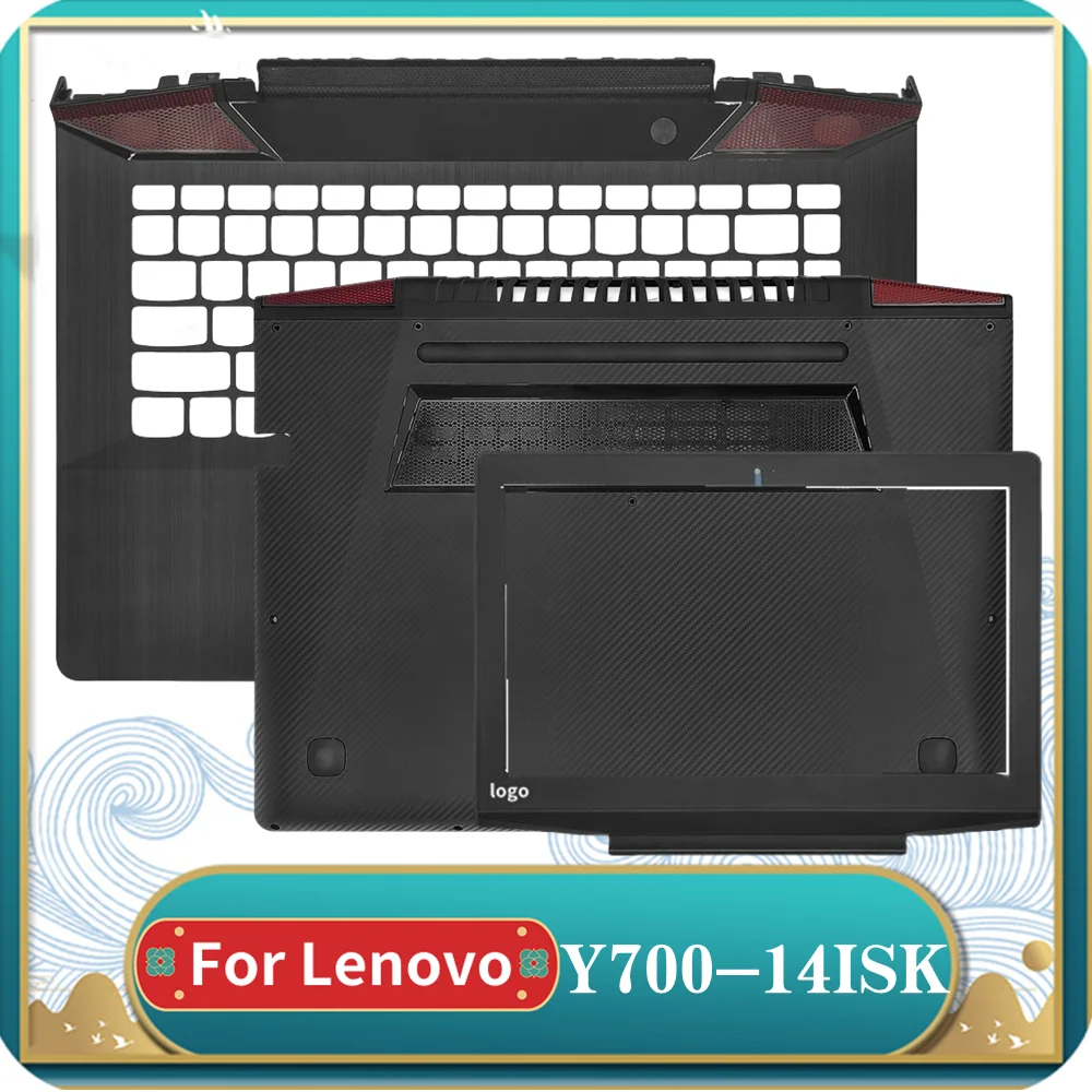 NEW LCD Back Cover For Lenovo Y700-14ISK Laptop Front Bezel Palmrest Bottom Case Hinges Cover Top Case