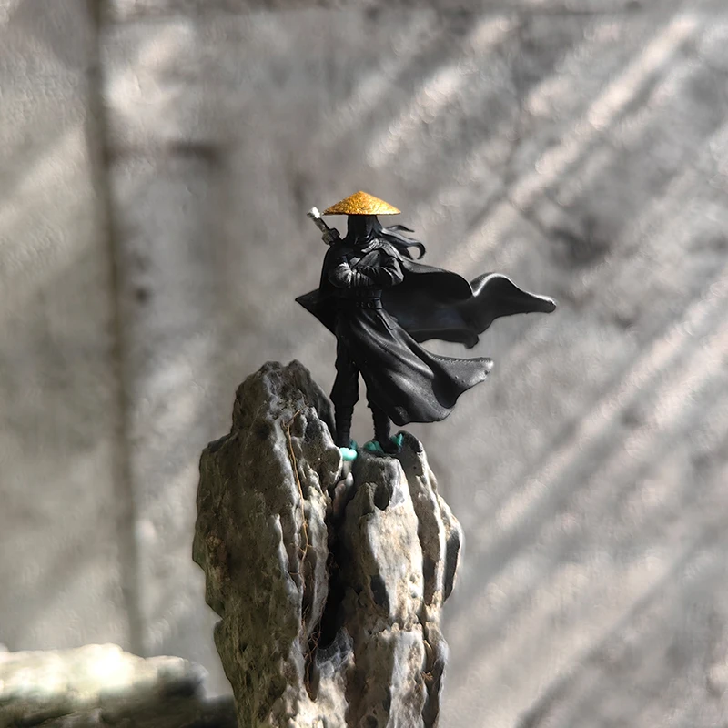 تمثال المبارز لوحة سيارة الديكور النمط الصيني الرجعية المبارز مصغرة تمثال تمثال مكتب مكتب منزلي الحلي #3