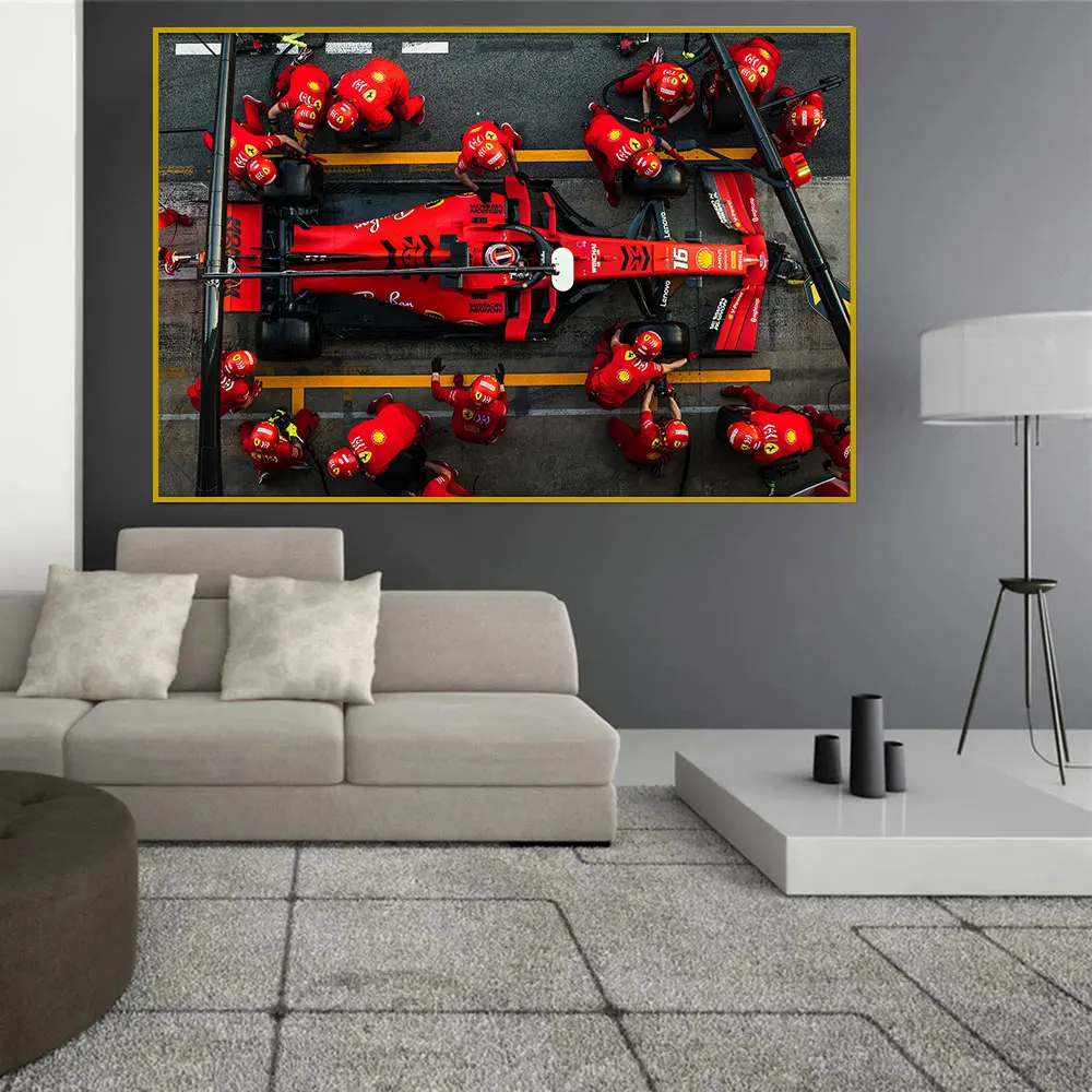 F1 Michael Schumacher Racing Car Poster Canvas Painting Portrait Prints Wall Art Pictures For Living Room Home Decor Frameless