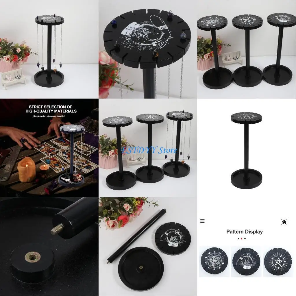 G6DE حامل حجر كريستال حامل عرض كريستال حامل عرض البندول الخشبي