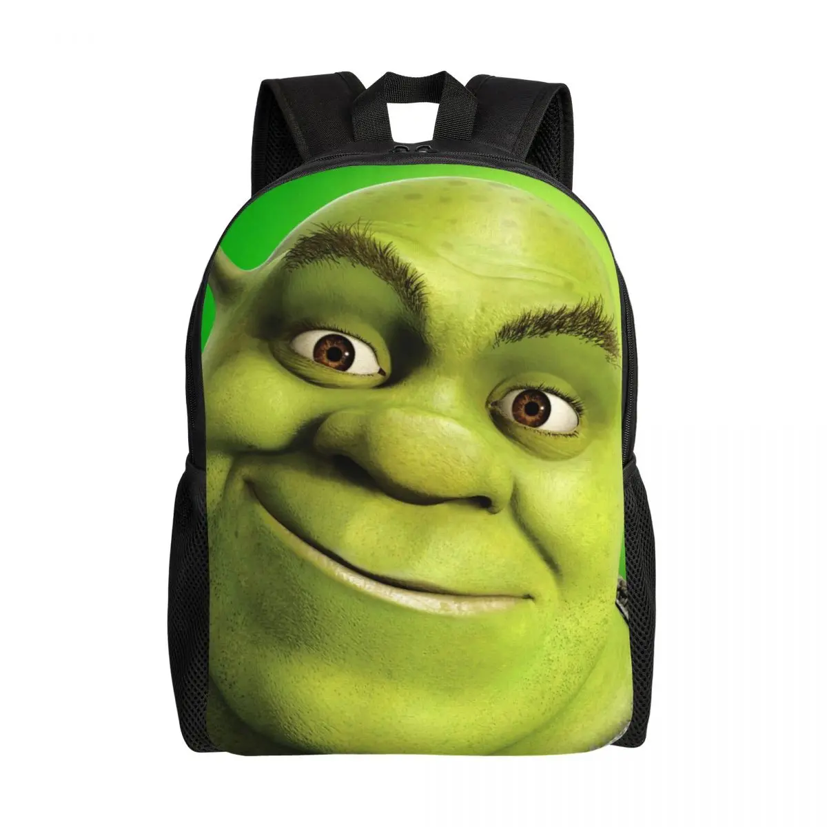 Custom 3D Printing Shreks Head Backpack for Boys Girls School College Travel Bags Men Women Bookbag Fits 15 Inch Laptop