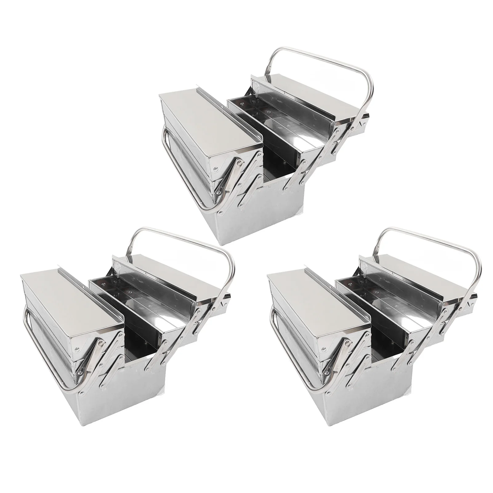 Cantilever Tool Box Organizer Portable Retractable Martensiti Stainless Steel Safe Metal Cantilever Tool Box for Workshops