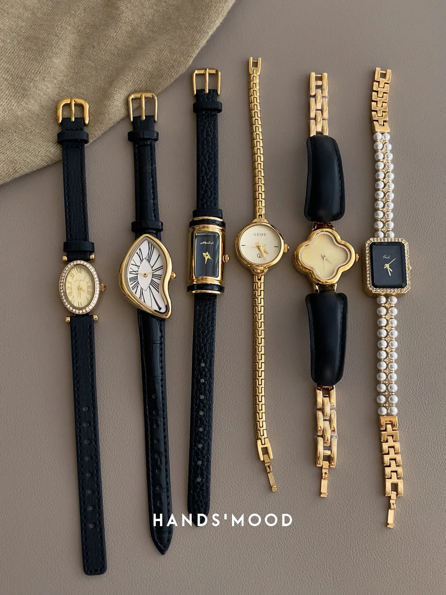 

New Black And Gold Luxury Vintage-Style Women'S Watch, A Fashionable And Exquisite Retro Timepiece, A Creative Gift For Women.