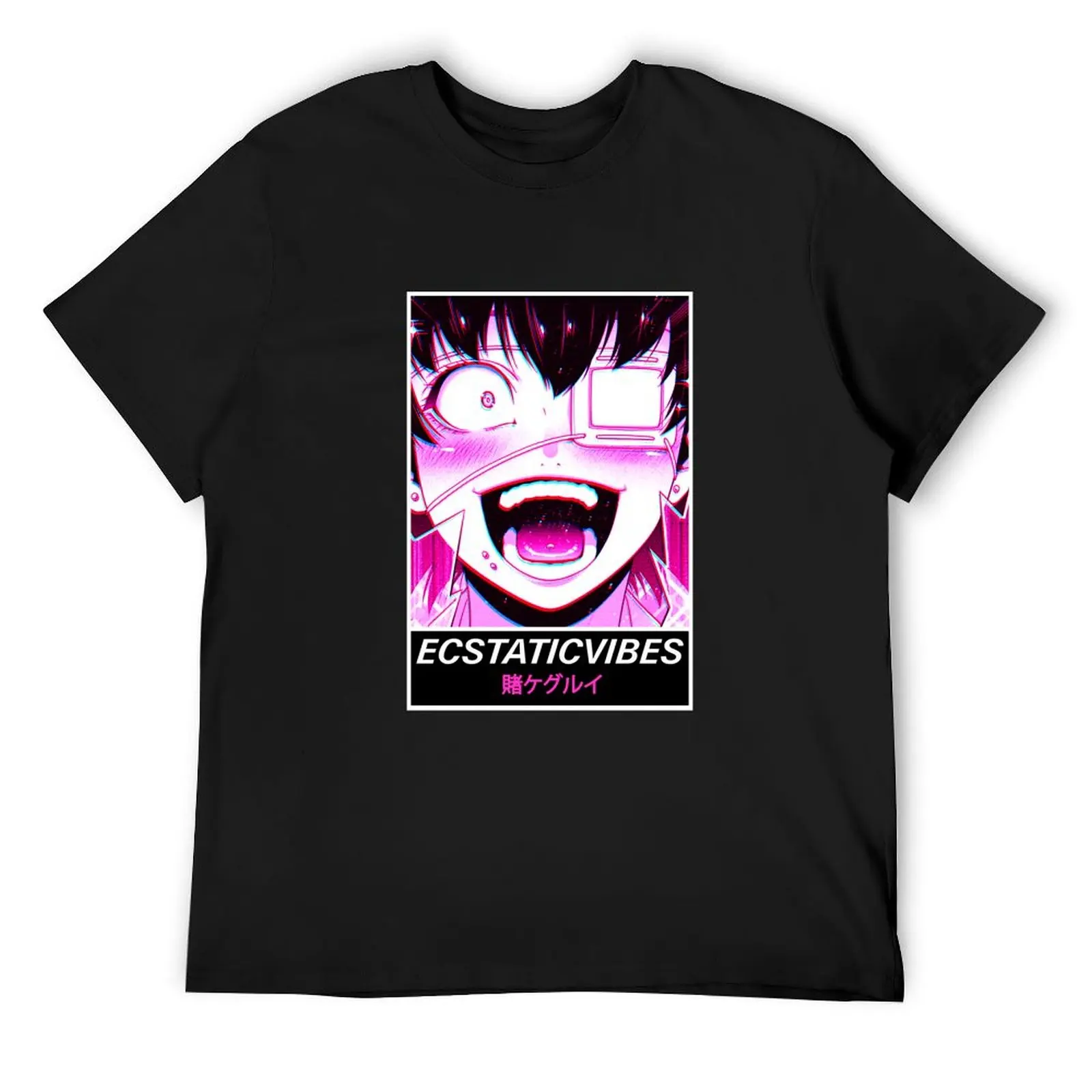 ECSTATIC VIBES 2 - Kakegurui Modern Streetwear Aesthetic T-Shirt boys whites men workout shirt