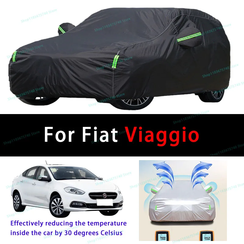 

For Fiat Viaggio Summer Full Car Covers Outdoor Sun uv Protection Dust Cooling Protective Auto Protective Cover