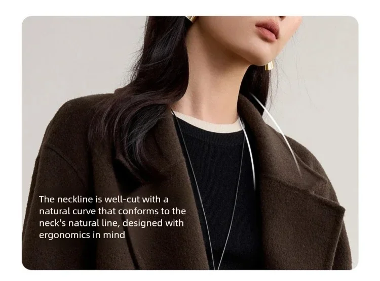 SENTUBILA Damen Wintermantel aus 100% Wolle, 2026, klassischer, eleganter Pendlerstil, doppelseitiger Überwurf, Damenbekleidung W54OA8780 – Detail 19