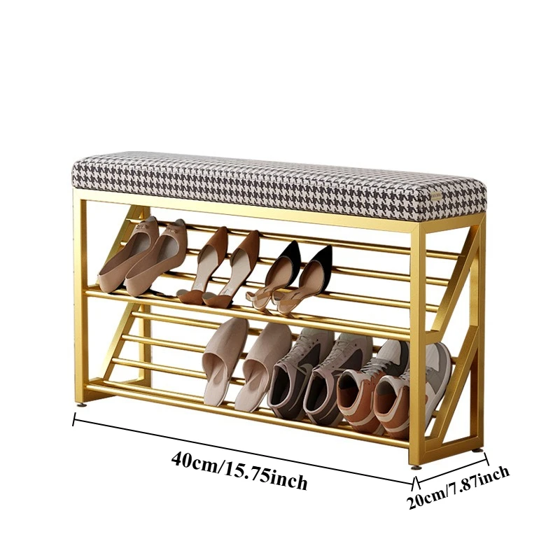 الفاخرة متعددة الطبقات رف الأحذية الأحذية تغيير البراز المنزل المدخل مقعد الترفيه خزانة أحذية مرحاض ارتداء الأحذية البراز #6
