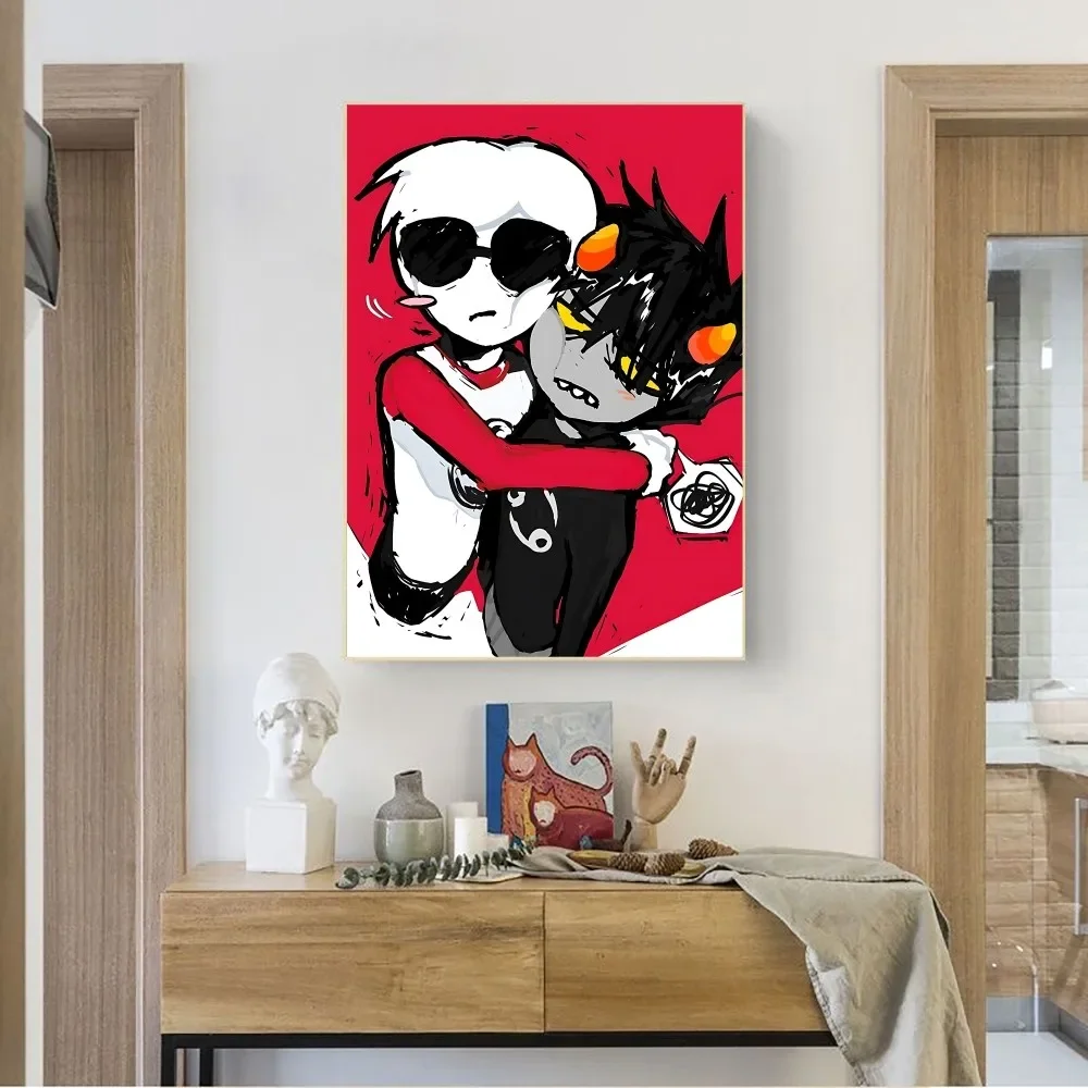 H-Homestuck T-Trolls Poster No Framed Poster Kraft Club Bar Paper Vintage Poster Wall Art Painting Bedroom Study Stickers