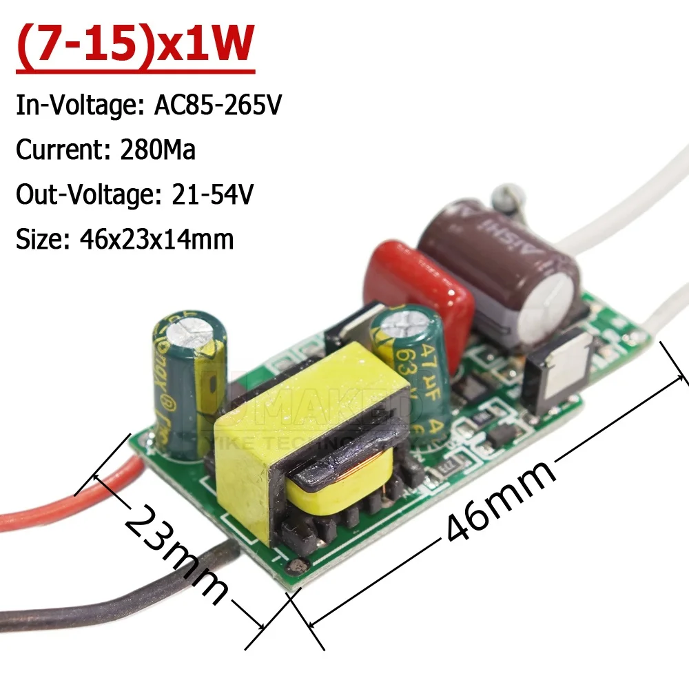 1PC 3-24W PMW Dimmable Led Driver 280ma Constant Current transformer AC85-265V Lighting Power Suply diy bulb spot downlight lamp