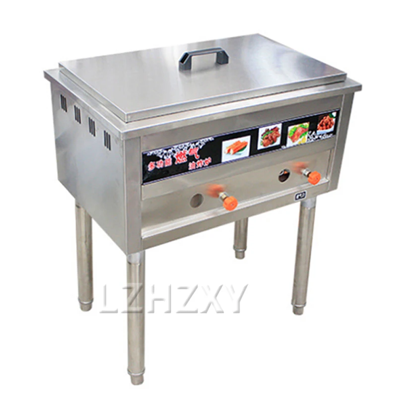 Gas Commercial Fryer Single Tank 35L Large-capacity Fried Machine Chicken Wings Fast-Heating Snack Deep Fryer